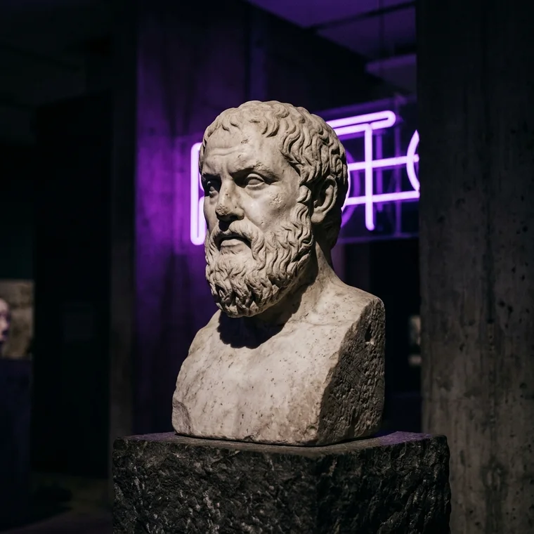 Classical statue representing stoic philosophy